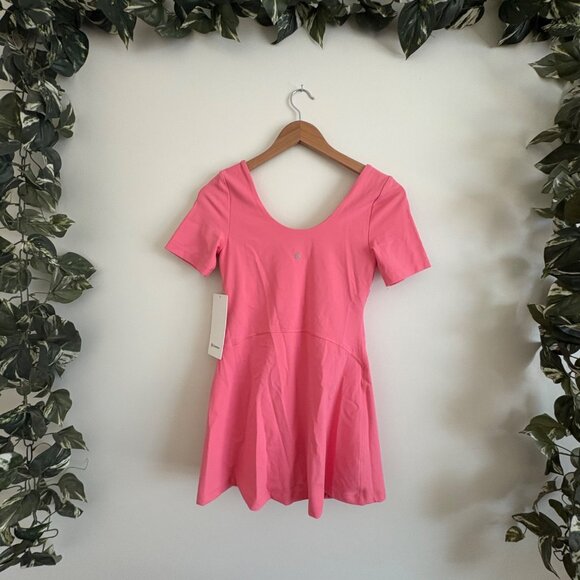 Lululemon Athletic Align Short Sleeve Dress Sakura Pink NWT Women’s Sz 4 - Picture 2 of 8